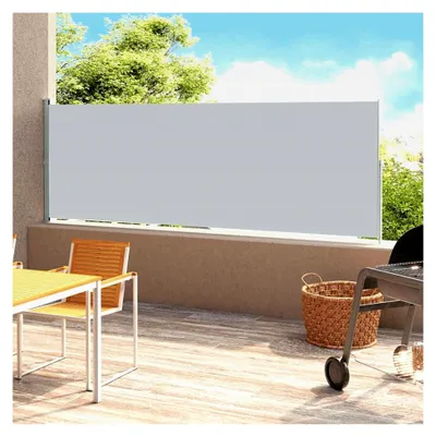 Produktbild von Terrassenmarkise grau 180x500cm, UV- und wasserabweisend, für Balkon und Terrasse