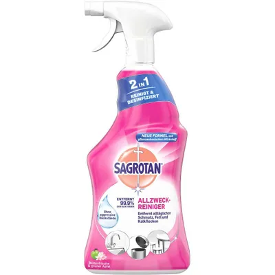 Produktbild von Sagrotan Desinfizierender Allzweckreiniger - Für hygienische Sauberkeit in Haushalt und Büro, 750 ml. Effektiv gegen Bakterien und Viren.