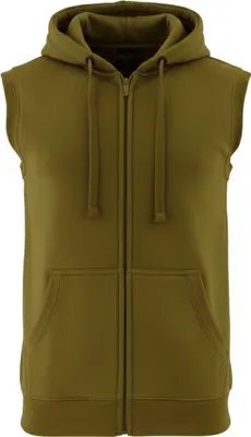 Produktbild von ROCK-IT Apparel Herren Hoodie Weste Ärmellos – Premium Kapuzenjacke mit Reißverschluss für Sport & Freizeit Olive 3XL