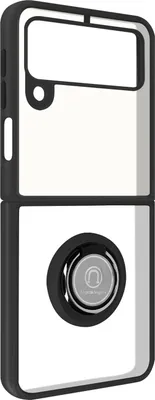 Produktbild von Avizar, Hybrid Handyhülle mit Ring-Halterung für Samsung Galaxy Z Flip 3, Schwarz