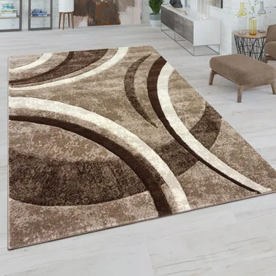 Produktbild von Teppich Wohnzimmer Kurzflor Vintage Handgearbeiteter Konturenschnitt 3D Optik Grösse 80x150 cm