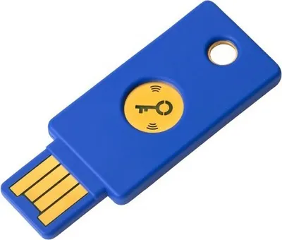 Image de Clé de sécurité Yubico NFC, Windows, Mac OS, Linux, Modrá, USB-A, e FIDO 2, e FIDO Universal 2nd Factor (U2F)