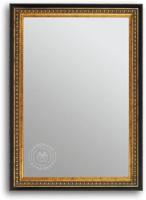 Produktbild von Antik Wandspiegel 75x150 cm mit Rahmen | Schwarz Gold | Shabby Chic Vintage Barock Spiegel mit Holzrahmen | Barockspiegel inkl. Metall Aufhänger und Montagematerial