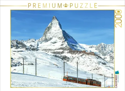 Produktbild von CALVENDO Puzzle Gornergratbahn vor dem majestätischen Mattherhorn | 2000 Teile Lege-Größe 90x67cm Foto-Puzzle für glückliche Stunden