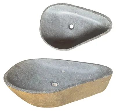 Produktbild von Lendo Waschtischunterschrank "River Stone", braun, (60-70) x (38-43) cm