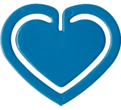 Produktbild von Büroklammern Herzklip 30mm VE=12 Stück blau