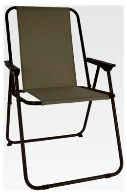 Produktbild von Campingstuhl Faltstuhl Stoff Oxford Olivegrün Klappstuhl Anglerstuhl Regiestuhl Angelstuhl Metall B 57 x T 48 x H 85 cm