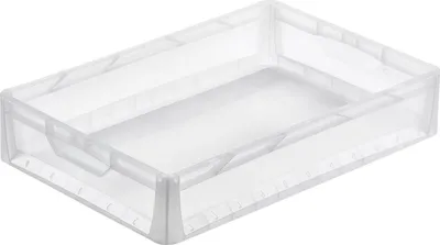 Produktbild von Transparenter Eurobehälter LightLine mit offenem Griff | HxBxT 12x40x60cm | 24 Liter | Eurobox, Transportbox, Transportbehälter, Stapelbehälter