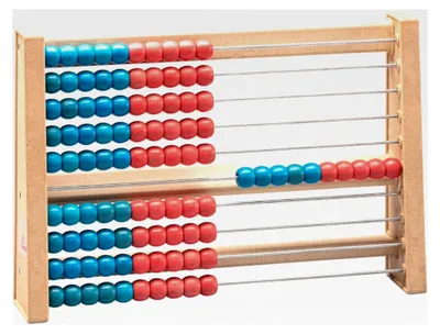 Produktbild von Aktiver Lern-Rechenschieber - Robustes RE-Wood Holzdesign für Grundschulkinder, Spielend Rechnen Lernen bis 100, 25x17x4,5 cm, Rechenrahmen für Schulkinder