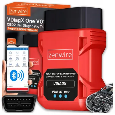 Produktbild von Diagnoseschnittstelle - OBD2 Bluetooth - VDiagX V016 - Check Engine - Android iOS Windows