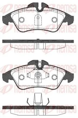 Produktbild von REMSA Bremsbeläge Satz Vorne Bremsklötze passend für MERCEDES-BENZ SPRINTER 3-t Kasten (903) 0578.10