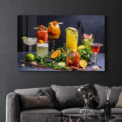 Image de Wallity, VFT-2051 - 46 x 72, peinture décorative sur verre trempé, multicolore, 100 % verre trempé, 46 x 72 cm