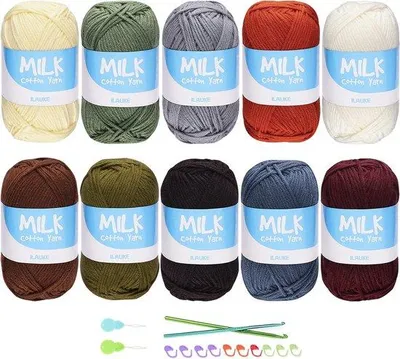 Productafbeelding van Famanu Wollset, 10-delig - Kleurrijke acrylgarntjes in modieuze kleuren