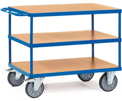 Produktbild von fetra 2423, Stahl, Transportwagen, Blau, 600 kg, 4 Rad/Räder, 20 cm