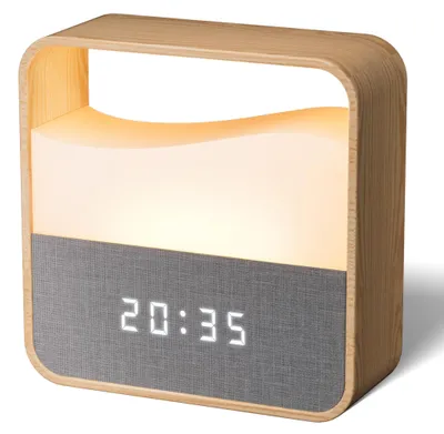 Digitalwecker mit dimmbarem Nachtlicht, Doppelalarm, LED, Akku