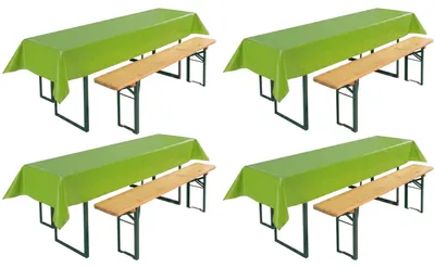 Produktbild von , Partytischdecke, für Biertischgarnituren, 100x250cm, viele Farben,Grün, (Eckig250x100cm)