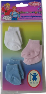 Produktbild von 3 Puppen-Söckchen im Beutel 28-35 cm, 1 Stück