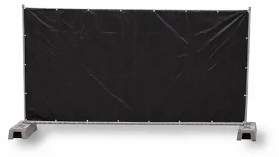 Produktbild von 1x Bauzaunplane geöst 1,76 x 3,41 m 150 g/m² schwarz