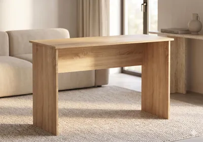 Produktbild von Schreibtisch 90 cm - Modernes Computer Schreibtisch Weiß - Großer Arbeitstisch für Home Office, Kinderzimmer, Studenten - Stabiler PC Tisch, platzsparend 90x75x51 (Sonoma)
