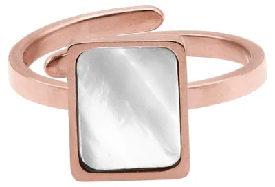 Image de Bague Heideman taille unique pour femme, bague Lenya couleur or rose