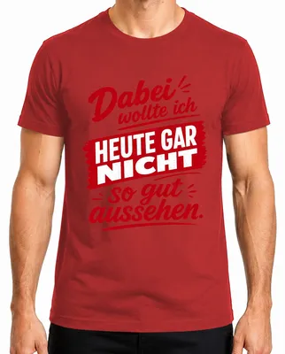 Imagen del producto de Camiseta para hombre, color rojo, talla XXL, con el texto "Statement Sarkasmus Party"