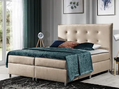 Produktbild von MIRJAN24 Boxspringbett Prato, Stilvoll Doppelbett, Modern Doppelbett, Schlafzimmer (Farbe: Uttario Velvet 2979, Größe: 120x200 cm)