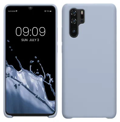 Produktbild von kwmobile Handyhülle für Huawei P30 Pro Hülle - Case Silikon - Kabelloses Laden - Schutzhülle Cover in Hellblau matt
