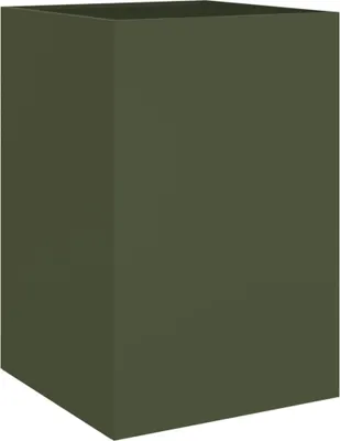 Produktbild von vidaXL Pflanzkübel Olivgrün 52x48x75 cm Stahl