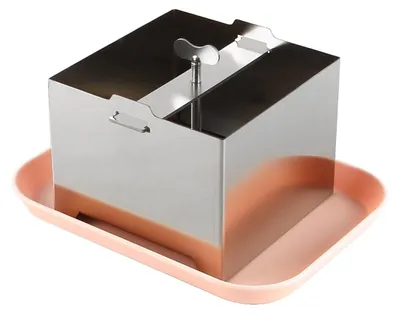 Obrázek produktu pro Výrobník tofu – nerezová ocel – lis na tofu – forma na sójové boby – výroba tofu doma – rozměry 12 x 12 x 9 cm – stabilní a praktický