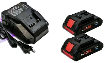 Obrázok produktu pre Li-ion batéria, kapacita 6000 mAh, kompatibilná s 18V elektrickými náradiami, 6,0 Ah, 2 kusy