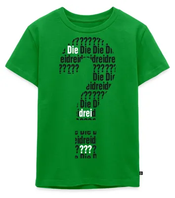 Produktbild von Spreadshirt Die Drei Fragezeichen Kids Logo Schwarz Weiß Kinder Premium T-Shirt, 122/128 (6 Jahre), Grün