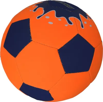 Produktbild von Fußball Neopren orange / blau Gr.5 Strandball aufblasbar Ball Wasserball 200g