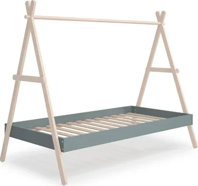 Image de CALICOSY - Lit cabane 90x200 cm hauteur modulable ELIOTT