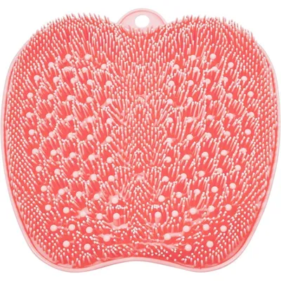 Productafbeelding van Voetenbadmassagekussen voor de douche met zuignappen, 28x28 cm, roze