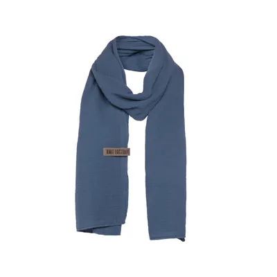 Produktbild von Knit Factory Liv Schal - Jeans - 200x40 cm