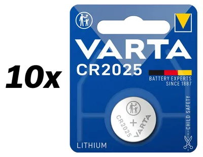 Produktbild von 10x Varta Knopfzelle CR2025 Batterie 3V Lithium Coin Retail