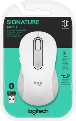 Produktbild von Logitech Signature M650 L Maus kabellos weiß