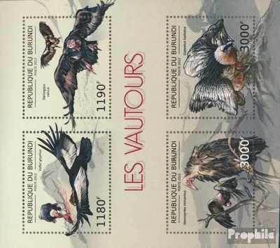 Produktbild von Briefmarken Burundi 2012 Mi 2798-2801 Kleinbogen (kompl. Ausgabe) postfrisch Geier