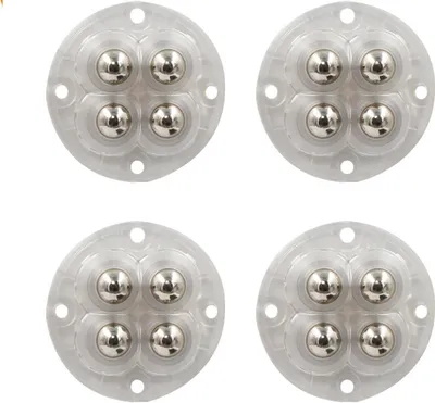 Immagine prodotto di INF 20PCS Ruote Girevoli, Rotelle Girevoli Adesive, Rotelle per Mobili Resistenti (Confezione da 4) Trasparente