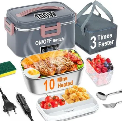 Immagine prodotto di Contenitore termico elettrico da 100 W, 3 in 1, isolato, 1,8 L, grigio