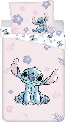Produktbild von Jerry Fabrics Lilo und Stitch pink Wende Bettwäsche Kopfkissen Bettdecke Set 135/140x200