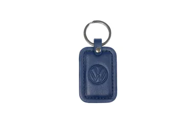 Produktbild von Original VW Schlüsselanhänger dunkelblau geprägtes Logo
