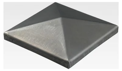 Produktbild von Pfostenkappe für quadratische Metallpfosten | zum Anschweißen | Stahl | 80 x 80 mm | 10er Set