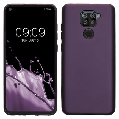 Produktbild von kwmobile Handyhülle für Xiaomi Redmi Note 9 Hülle - Silikon Case metallisch schimmernd - Schutzhülle Cover - Metallic Brombeere