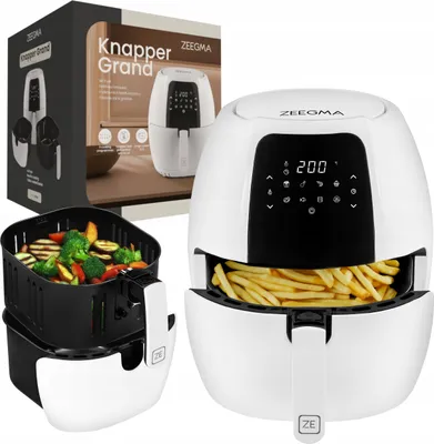 Produktbild von Luftfriteuse Fettfrei 1800W, Schüssel 7.7L, Korb 6L, 9 Programme