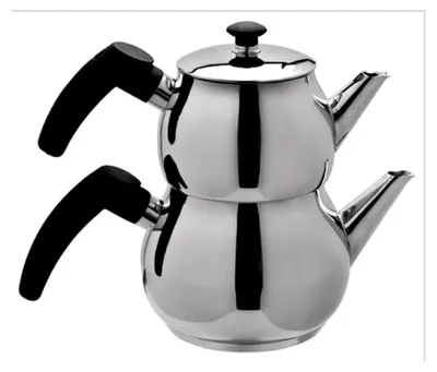 Produktbild von Teekanne Set mini aus Edelstahl 18/10 für Türkischen Tee