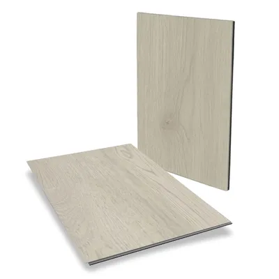 Produktbild von Muster Klick-Vinylboden Holzoptik Eiche – 2-in-1 Verlegung: Breitdiele & Fischgräte- inkl. integrierte Trittschalldämmung – DIY – Stilewo - Ash Eiche