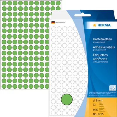 Produktbild von Vielzweck-Etiketten 8mm grün VE=10x5632 Stück