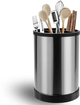 Immagine prodotto di Ibenzoa® Organizer rotante per la cucina in acciaio inossidabile: robusto supporto salvaspazio per coltelli, taglieri, ciotole e utensili da cucina