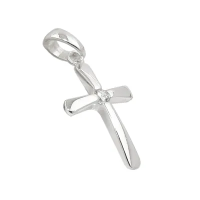 Produktbild von Anhänger 16x10mm Kreuz Zirkonia Silber 925 silber 16x10mm
